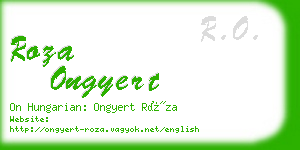 roza ongyert business card